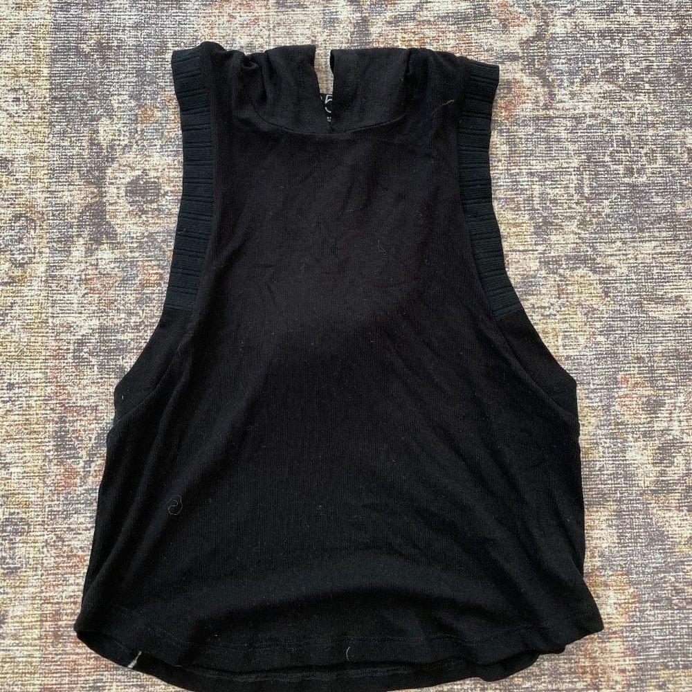 Splits 59 Mockneck Ribbed Hooded Tank